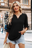 WIHOLL Blouses for Women Dressy Casual 3/4 Length Sleeve Womens Tops Trendy Summer Spring Shirts S-3XL