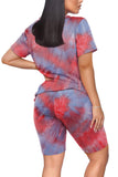 WIHOLL Two Piece Outfits for Women Short Sleeve V Neck Biker Shorts Set