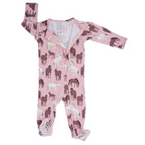 Wild Horses Zipper Footie