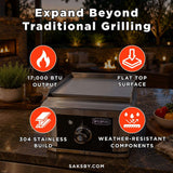 Wildfire Outdoor Living Ranch Pro 15-Inch Stainless Steel Side Griddle [WFSDGRD-BSS/SS] (SAK19684)