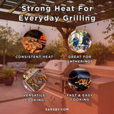Wildfire Outdoor Living Ranch Pro 14-Inch Stainless Steel Double Side Burner [WFDBLSBRN-BSS/SS] (SAK64352)