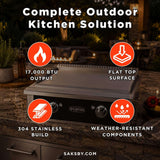 Wildfire Outdoor Living Ranch Pro 30-Inch 304 Stainless Steel Griddle [WF-PRO30GRD-BSS/SS] (SAK18364)