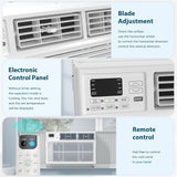 Window Air Conditioner, 8000BTU, 24H Timer, Remote Control A8502W