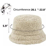 Winter Bucket Hat Women Warm Hats Vintage Faux Fur Fisherman Cap