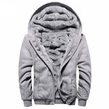 Winter Men's Hooded Long Sleeve Zipper Jacket