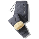 Winter Sweatwear Men Plush Thick Fleece Sweatpant Lambswool Thermal Trousers Casual Pants Windproof Warm Cotton Pants 8828
