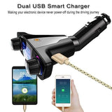Wireless Bluetooth Handsfree Calling Car Charger FM Transmitter
