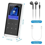 Wireless MP3 Player with Voice Recorder 32G Digital Music HiFi