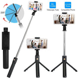 Wireless Selfie Stick Extendable Tripod with Detachable Remote Shutter for 3.5-6.2" Phone