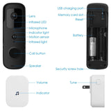Wireless Smart WIFI Video Doorbell Two Way Audio