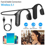 Wireless V5.1 Bone Conduction Earphones with Sensitive Mic