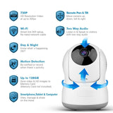 Wireless WIFI Pan Tilt HD Security Network Indoor CCTV IP Camera Night Vision