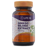 Life In Ginkgo Biloba Extract Dietary Supplement 60 Tablets
