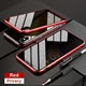 Magnetic Tempered Glass Privacy Metal Case iphone