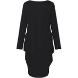 Woman's Long Sleeve Loose Pocket Oversize Tunic Dress