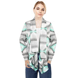 Women Open Front Long Sleeve Cardigan