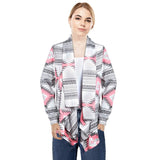 Women Open Front Long Sleeve Cardigan