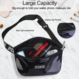 Women Shiny Leather Waist Pack Bag