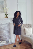 Knee-Length Waffle Robe for Women