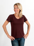 Women's 100% Bamboo Viscose Scoop Neck Short Sleeve T-Shirt