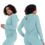 Women's Athleisure French Terry Fleece Pullover Hoodie Sweatshirt
