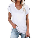Women's Athleisure T-Shirt V-Neck Top
