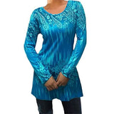 Womens Autumn Round Neck Long Sleeves