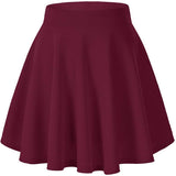 Women's Basic Versatile Flared Mini Skater Skirt