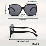 Women's Black Oversized PC Frame Glasses