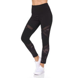 Women's Camo 7/8 High Waist Legging With Sheer Mesh