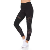 Women's Camo 7/8 High Waist Legging With Sheer Mesh