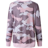 Women's Camouflage Print Casual Leopard Pullover Long Sleeve Sweatshirts