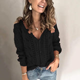 Women's Cardigan Open Knit Long Sleeve