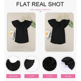 Women's Casual Boho V Neck Tops Drawstring T Shirt
