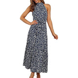 Women’s Casual Halter Neck Sleeveless Long Maxi Dress  - Assorted Styles
