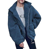 Women's Casual Lapel Fleece Fuzzy Faux Shearling Zipper Coat