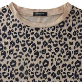 Women's Casual Leopard Print Tops Long Sleeve T Shirt Cute Blouse Graphic Tees