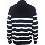 Women's Casual Long Sleeve Crewneck Patchwork Knit Sweater Top