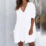 Women's Casual Ruched Loose Fit Dress