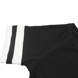 Womens Casual Tunic Tops Short Sleeve Crewneck Side Split Color Block T-Shirt