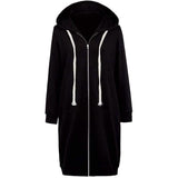 Women's Casual Zip up Hoodies Long Tunic Sweatshirts Jackets Fashion Plus Size Hoodie with Pockets