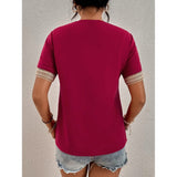 Women's Contrast Guipure Lace Blouse