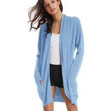 Women's Essential Solid Open Front Long Knited Cardigan Sweater