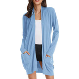 Women's Essential Solid Open Front Long Knited Cardigan Sweater