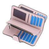 Women's Fashion Faux Leather Wallet with Card Slots & ID Window