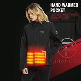 Women’s Heated Jacket Soft Shell with Hand Warmer