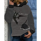 Women's Hoodie Pullover Cat Graphic Casual Daily Basic Hoodies Sweatshirts