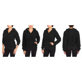 Women's Inner and Outer Sherpa Hoodie Sweatshirt Jacket
