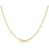 Women's Italian Rolo Link Chain in Solid Sterling Silver