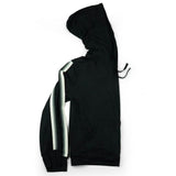 Women's Lightweight Accent Stripes Sweat Shirt Varsity Hoodie